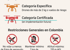 MOVILIDAD DRON: CATEGORÍAS Y RESTRICCIONES EN COLOMBIA